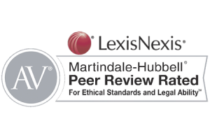 LexisNexis / Martindale-Hubbell / Peer Review Rated / For Ethical Standards and Legal Ability - Badg